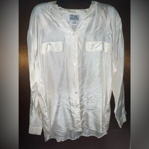 NWT cream silk button down - vintage